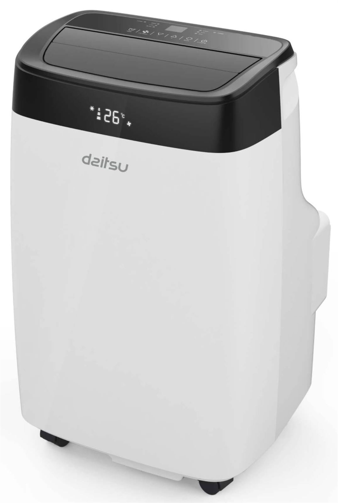 Aire acondicionado portátil - Daitsu APD-09FX2, 2236 fg/h, Velocidad de Ventilador Ajustable, 320 m³, 53 db (A), Blanco, negro - Imagen 1