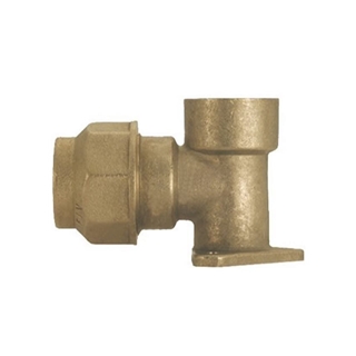 Racor anillo de latón codo placa hembra FIV - Imagen 1