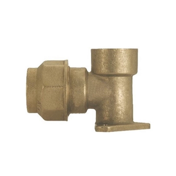 Racor anillo de latón codo placa hembra FIV - Imagen 1